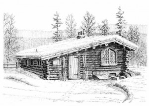 Mari's hunting cabin near the Ulvang mines in Egersund.